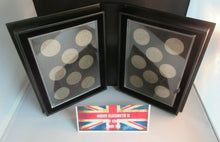 Load image into Gallery viewer, 1953-1967 QUEEN ELIZABETH II EF-UNC COMPLETE HALF CROWN 16 COIN COLLECTION BOXED
