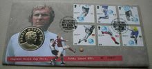 Load image into Gallery viewer, 1966-2006 BOBBY MOORE ENGLAND WORLD CUP HERO MEDAL COVER PNC &amp; INFO CARD
