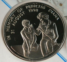 Load image into Gallery viewer, DIANA PRINCESS OF WALES 1961-1997 SILVER PROOF 1998 1000 KWACHA COIN COVER PNC
