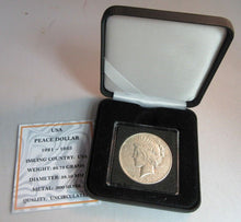 Load image into Gallery viewer, 1935 SILVER PEACE DOLLAR .900 $1 UNC PHILADELPHIA MINT BOX &amp; COA
