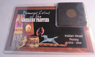 1904 USA FAMOUS COINS OF THE AMERICAN FRONTIER INDIAN HEAD PENNY 1859-1909