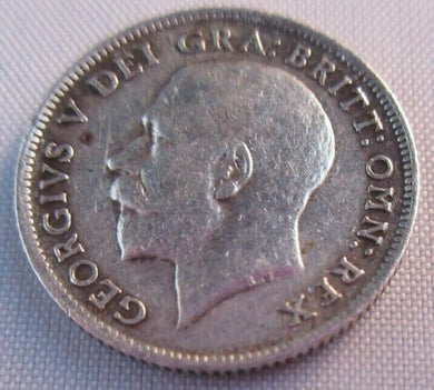 1911 KING GEORGE V BARE HEAD SIXPENCE BU COIN  .925 SILVER COIN IN CLEAR FLIP