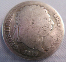 Load image into Gallery viewer, 1819 GEORGE III SILVER SIXPENCE PRESENTED IN CLEAR FLIP
