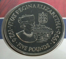 Load image into Gallery viewer, 1926-1996 70TH BIRTHDAY HER MAJESTY QUEEN ELIZABETH II  £5 CROWN COIN COVER PNC
