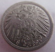 Load image into Gallery viewer, 1893 BERLIN 5 PFENNING COIN UNC PRESENTED IN A CLEAR PROTECTIVE FLIP
