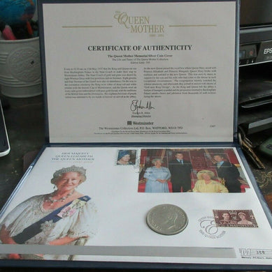 2002 Life and times of QM PNC With Commemorative 1937 George VI Silver Crown COA
