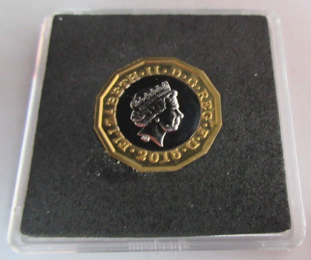 2015 ROYAL MINT TRIAL FILLER COIN IN QUADRANT CAPSULE