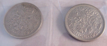 Load image into Gallery viewer, 1953-1967 QUEEN ELIZABETH II SIXPENCE 6d FULL 15 COIN SET IN CLEAR FLIP
