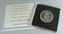 Load image into Gallery viewer, 1953 QUEEN ELIZABETH II PROOF ENGLISH ONE SHILLING COIN IN CAPSULE WITH COA
