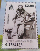 Load image into Gallery viewer, BATTLE OF BRITAIN ACES MINI SHEET DOUGLAS BADER £2 STAMP MNH WITH STAMP HOLDER
