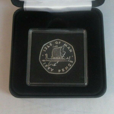 Isle of Man 1978 925 Sterling Silver BUnc 50p Fifty Pence In Quad Box