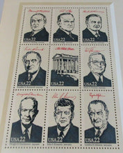 Load image into Gallery viewer, 1986 INTERNATIONAL STAMP SHOW PRESIDENTS OF THE UNITED STATES MNH 4 SHEETS
