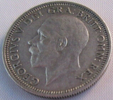 1936 KING GEORGE V BARE HEAD .500 SILVER ONE SHILLING COIN IN CLEAR FLIP