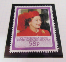 Load image into Gallery viewer, 1986 QUEEN ELIZABETH II 60TH BIRTHDAY SOUTH GEORGIA STAMPS &amp; ALBUM SHEET
