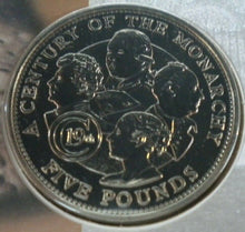 Load image into Gallery viewer, 2001 A CENTURY OF THE MONARCHY, MONARCHS OF THE 19 CENTURY BUNC £5 COINCOVER PNC
