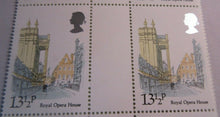 Load image into Gallery viewer, 1980 LONDON LANDMARKS ROYAL OPERA HOUSE 13 1/2p GUTTER PAIRS 20 STAMPS MNH
