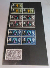 Load image into Gallery viewer, 1964 SHAKESPEARE FESTIVAL 12X PRE-DECIMAL STAMPS WITH CLEAR FRONTED STAMP HOLDER
