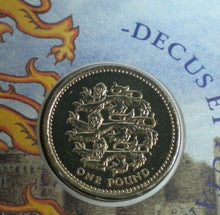 Load image into Gallery viewer, 1997 THE ENGLISH £1 COIN COVER WITH ROYAL MAIL STAMP, POSTMARK COIN COVER PNC
