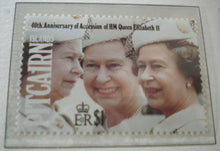 Load image into Gallery viewer, 1952-1992 QEII 40TH ANNIVERSARY OF THE ACCESSION - 5 X PITCAIRN MNH STAMPS/INFO
