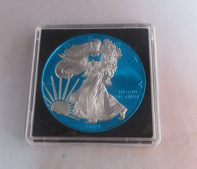 2019 American Eagle Space Blue Edition No 001/500 USA Silver BUnc $1 Coin