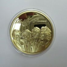 Load image into Gallery viewer, 2014 ROLLING STONES GOLD &amp; COLOURISED PROOF MEDALLION 1962 - 2014
