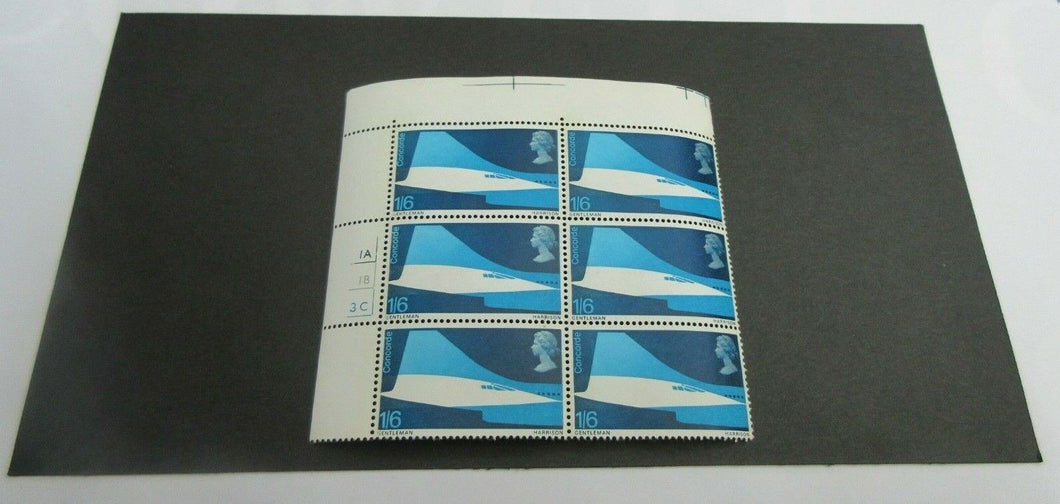 1969 CONCORDE NOSE & TAIL GENTLEMAN HARRISON 1/6 6 STAMPS MNH