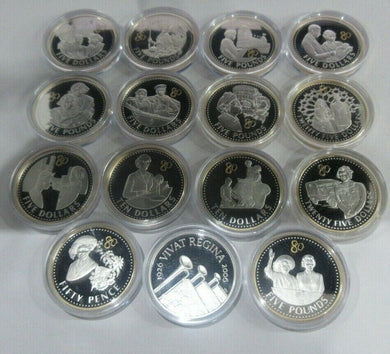 2006 The Queens 80th Birthday Silver Proof UK 1oz Coins in Royal Mint Cap + COA