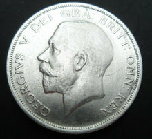 Load image into Gallery viewer, 1915 GEORGE V BARE HEAD FIRST COIN HALF 1/2 CROWN SPINK 4011 CROWNED SHIELD Cc6
