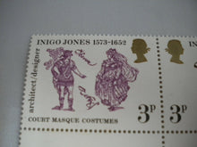 Load image into Gallery viewer, 1973 3P INIGO JONES 1573-1652 COURT MASQUE COSTUMES/ST PAUL COVENT GARDEN MNH
