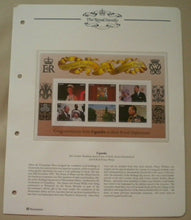 Load image into Gallery viewer, 1947-1997 THE GOLDEN WEDDING ANNIVERSARY QEII PP UGANDA 6 MNH STAMPS/INFO SHEET
