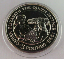 Load image into Gallery viewer, 1995 R/MINT HM QUEEN ELIZABETH THE QUEEN MOTHER BUNC ALDERNEY £5 COIN &amp; CAPSULE
