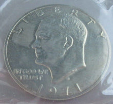 Load image into Gallery viewer, 1971 EISENHOWER DOLLAR UNCIRCULATED SILVER DOLLAR $1 SEALED COIN WITH ENVELOPE
