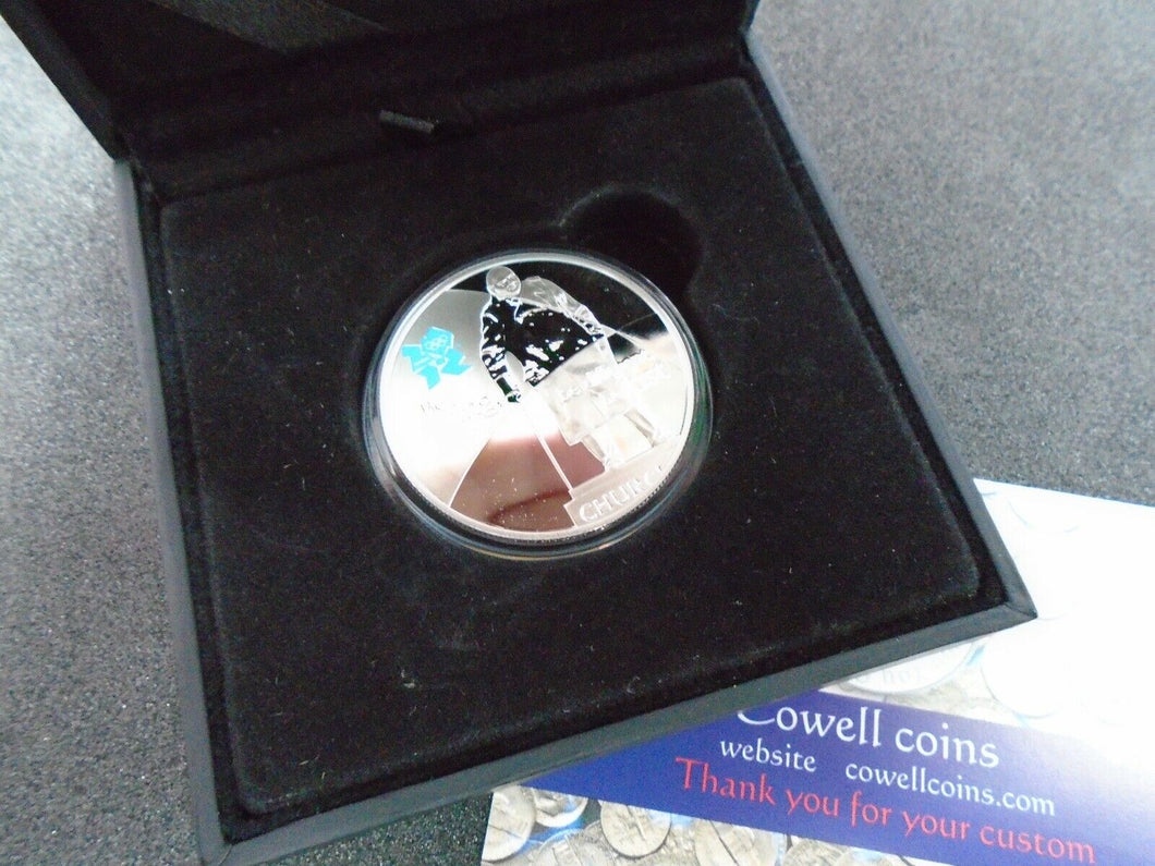 2010 £5 Five Pound SILVER PROOF 2012 Olympic Games BE DARING BE FIRST  A0