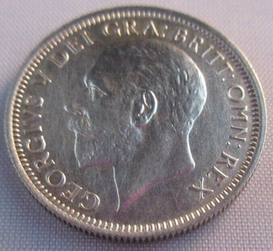 1936 KING GEORGE V BARE HEAD .500 SILVER UNC ONE SHILLING COIN IN CLEAR FLIP