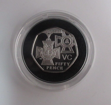 Load image into Gallery viewer, 2006 Victoria Cross Medal Royal Mint Silver Proof UK 50p Coin Boxed
