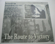 Load image into Gallery viewer, THE ROUTE TO VICTORY THE BATTLE FOR STALINGRAD  VE DAY STAMPS MNH ON ALBUM SHEET
