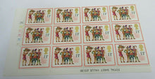 Load image into Gallery viewer, 1978 CHRISTMAS THE BOARS HEAD CAROL 13P BLOCK OF 12 STAMPS MNH
