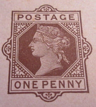 Load image into Gallery viewer, QUEEN VICTORIA ONE PENNY POSTCARD GB &amp; IRELAND UNUSED IN CLEAR FRONTED HOLDER
