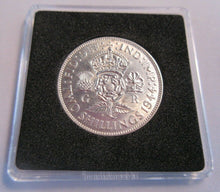 Load image into Gallery viewer, 1941 KING GEORGE VI BUNC .500 FLORIN TWO SHILLINGS WITH QUAD CAP, BOX &amp; COA
