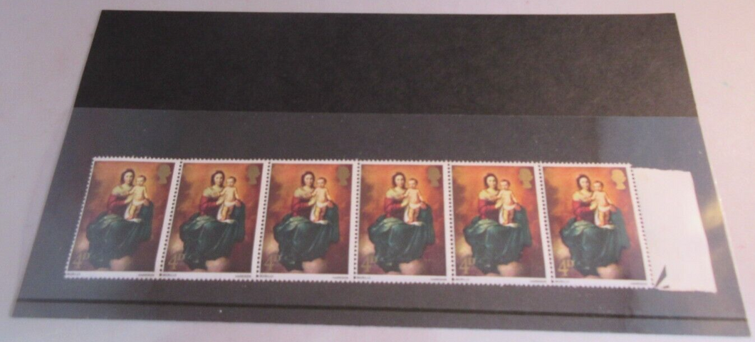 1967 MURILLO HARRISON MADONNA & CHILD 4d 6 X STAMPS MNH & STAMP HOLDER