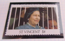 Load image into Gallery viewer, 1991 65TH BIRTHDAY QUEEN ELIZABETH II ST VINCENT STAMPS MNH &amp; ALBUM SHEET
