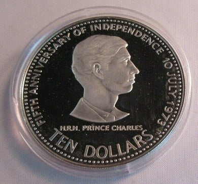 1978 5TH ANNIVERS INDEPENDENCE DAY COMMONWEALTH OF THE BAHAMAS SILVER PROOF $10