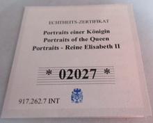 Load image into Gallery viewer, 2012 PORTRAITS OF THE QUEEN GOLD PLATED PROOF MEDAL SET WITH COA &amp; BOX 12 MEDALS
