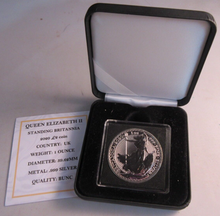 Load image into Gallery viewer, 2020 QEII STANDING BRITANNIA  1oz SILVER BU £2 TWO POUNDS COIN BOX &amp; COA
