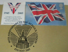 Load image into Gallery viewer, 1945-2005 60TH ANNIVERSARY VE DAY BUNC £2 COIN COVER PNC,STAMPS,POSTMARK &amp; INFO
