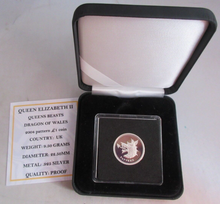 Load image into Gallery viewer, 2004 QUEENS BEASTS £1 ONE POUND SILVER PROOF COIN DRAGON OF WALES BOX &amp; COA
