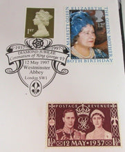 Load image into Gallery viewer, 1937-1997 KING GEORGE VI CORONATION DIAMOND JUBILEE BUNC 3 PENCE COIN COVER PNC
