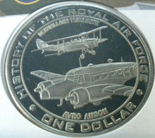 Load image into Gallery viewer, 2007 AVRO ANSON HISTORY OF THE ROYAL AIR FORCE PROOF 1 DOLLAR COIN COVER PNC
