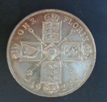 Load image into Gallery viewer, UK 1923 FLORIN UNC GEORGE V BRITISH SILVER FLORIN ref SPINK 4022A Cc1
