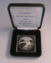 Load image into Gallery viewer, Frigate Bird - 1973 - Silver Proof British Virgin Islands $1 Coin In Box + COA
